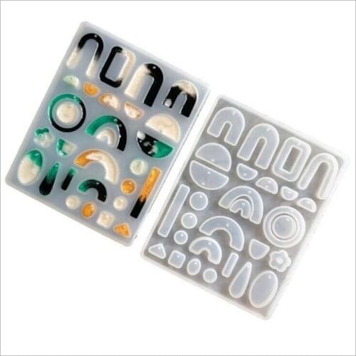 New Transparent Silicone Mould Dried Flower Resin Decorative Craft DIY Earrings ear pendants Mold epoxy resin molds for jewelry