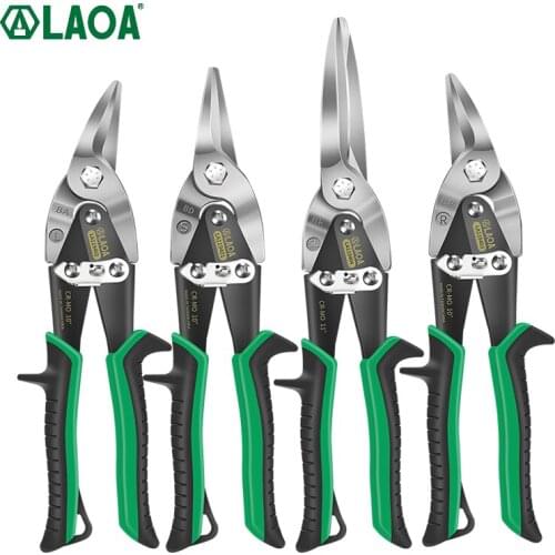 LAOA Iron Plate Shear Multifunctional Tin Shear Straight Shear Curved Blade Shear Household Hand Shear Tool Scissors