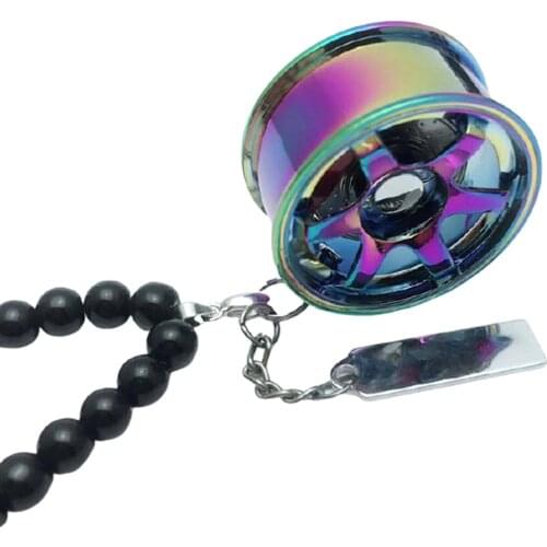 Hip Hop Portable Gift Cool Hanging Wheel Hub Car Pendant Styling Interior Decor Accessories Zinc Alloy Men Rear View Mirror 3D