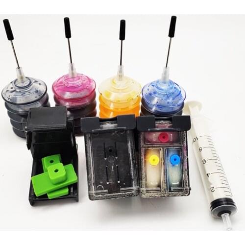 Einkshop for HP56 Refill Ink Cartridge Replacement for HP 56 57 PSC 1315 1350 2110 2210 Deskjet 5150 450CI 5550 5650 7760 9650