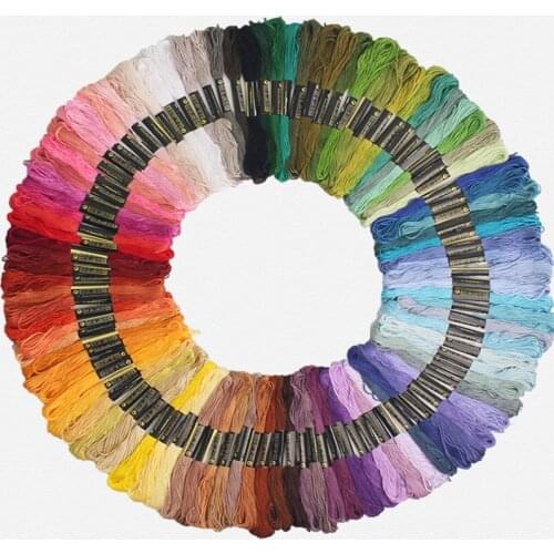 Mix Colors Cross Stitch Cotton Sewing Skeins Embroidery Thread Floss Kit DIY Sewing Tools