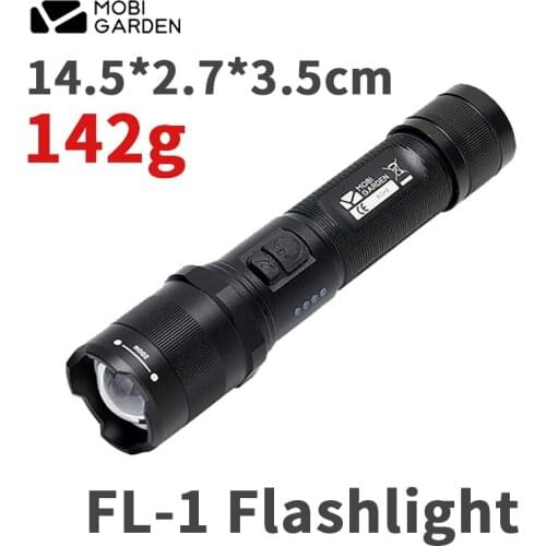 MOBI GAEDEN Outdoor Ultralight Flashlight Camping Hiking Cycling Home Adjustable IPX4 Aluminium Alloy Flashlight Outdoor Tools