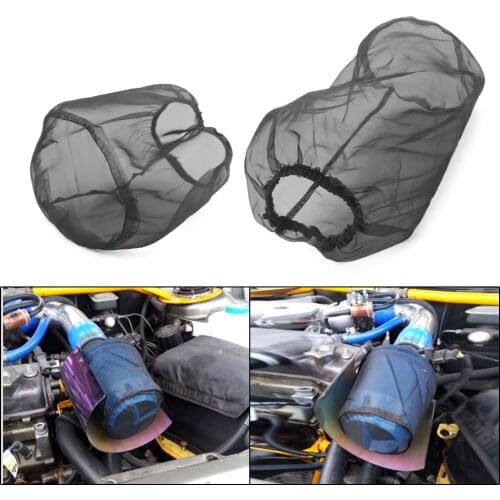 Universal Car Cone Air Filter Protective Cover Waterproof Oilproof Dustproof for High Flow Air Intake Filters Black