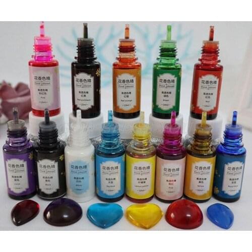 13 Color/Set Resin Pigment Liquid UV Epoxy Resin Dye High Concentrated Floral Colorant Crystal Silicone Mold DIY Handmade Crafts