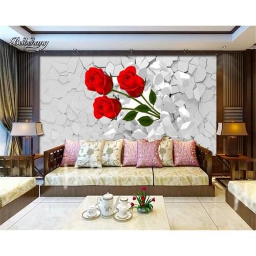 Beibehang Customize any size 3D wall murals living room modern fashion broken roses photo mural tree wallpaper for walls 3 d