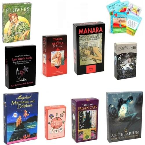 78pcs Kawaii Tarot Cards English Version Divination Fate Game Deck Tarot Table Board Games Playing Card With PDF Guidebook