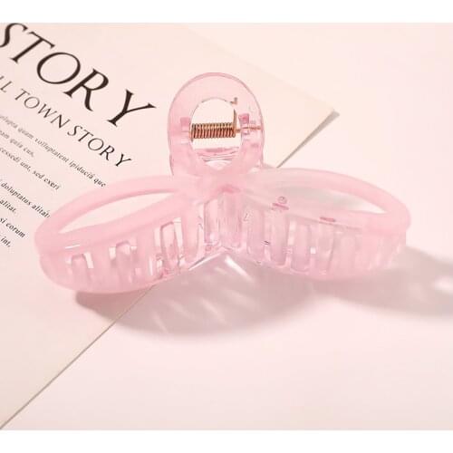 Acrylic Barrettes Women Hair Claw Hair Crab Geometric Hairpin Transparent Big Size Hair Accessories Hair Claw Hair Clip