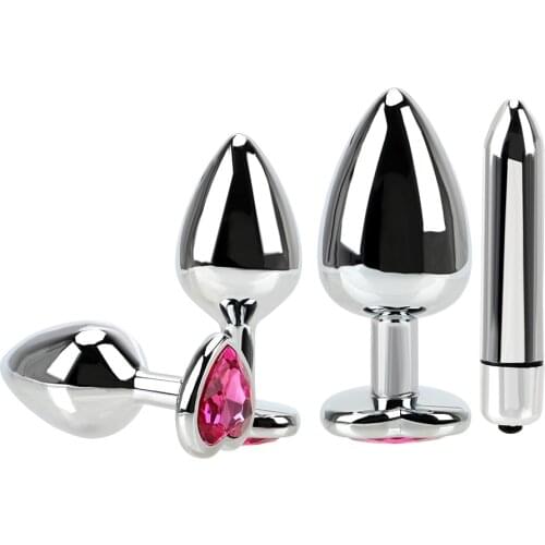 Prostate Massager Sex Toys For Men Stainless Steel Anal Plug Bullet Vibrators Butt Plug Vibrators Female Masturbation