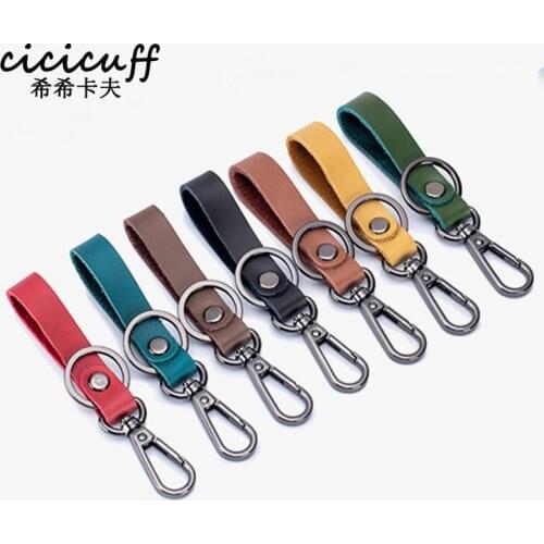Car Keychain Cow Leather Handmade Door Key Holder Doorlock Access Control Tags Keyfob Label Key Wallet Access Card Bag Key Tag