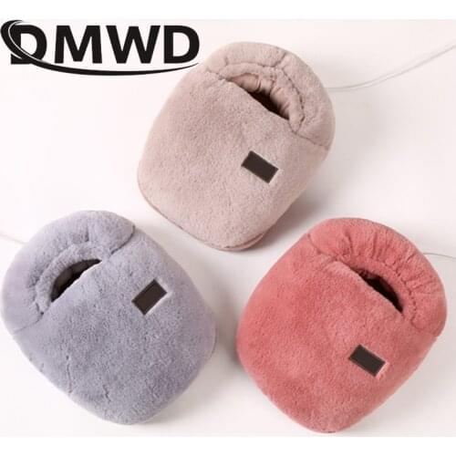 DMWD USB Electric Heat Slipper Feet Warm heating pads Winter Thermal Foot Hands Warmer Soft Shoes Slippers Student Dormitory 5V
