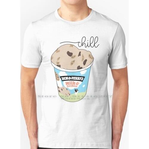 Ben And Jerrys Milk And Cookies Aesthetic Ice Cream T Shirt 100% Pure Cotton Ice Cream Summer Cookies And Cream Fun Cheap Free