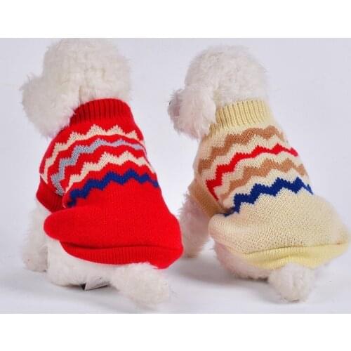 Classic Dog Sweater Winter Warm Dog Clothes Cold Weather Pet Coats Dog Apparel Turtleneck Knitwear Cat Clothing Sweatshirt
