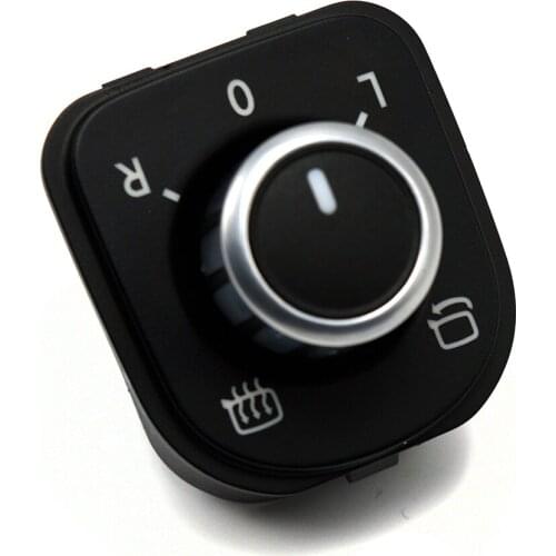 New Chrome Mirror Control Switch Adjust Knob For VW Volkswagen Jetta Golf mk5 mk6 B6 tiguan CC SHARAN 5ND 959 565 A 5ND959565A