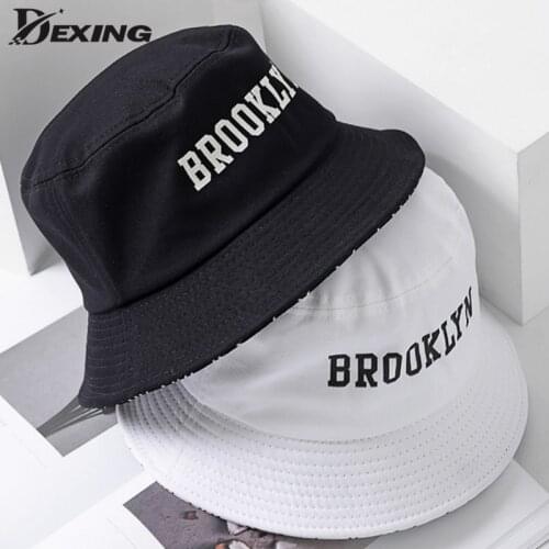 Summer Letter Brooklyn Bucket Hat Sad Boy Fisherman Hat Outdoor Travel Hat Fashion Sun Cap for Men Women Bob Panama big head