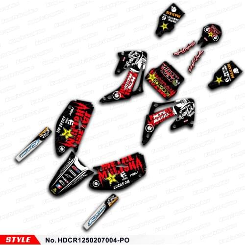 AFTERMARKET MX Decals Off-Road Graphics Stickers for CR125 CR250 2002 2003 2004 2005 2006 2007, Style No. HDCR1250207004-PO
