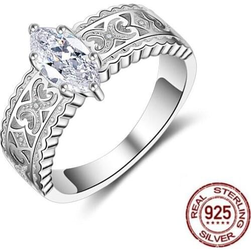 Silver Plated Oval Special Style AAAAA Cubic Zirconia Wedding Ring for Lady Party Anniversary jewelry