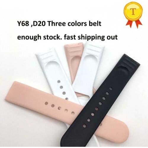 2021 High Quality D20 Y68 Smart watch smart Bracelet Silicone belt Wristband straps replacement strap Durable Comfortable Belt