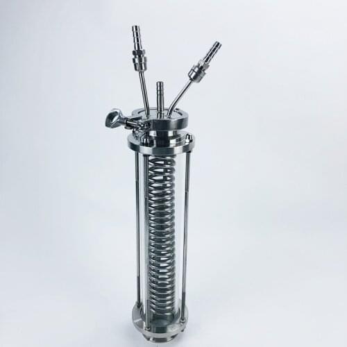 2"Tri-clamp Sanitary Dephlegmator/Distillation Condenser With 2" Sight Glass ​ , Pipe ID 6mm,Lenght 330mm,Reflux,Dimroth,SS304