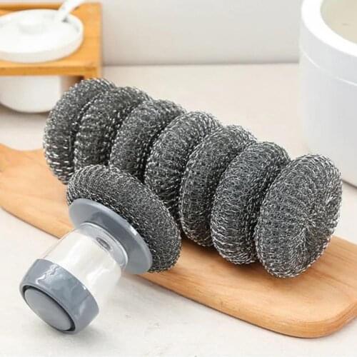 Palm Scrubber Multifunctional Portable PED Kitchen Soap Dispensing Palm Brush for Home