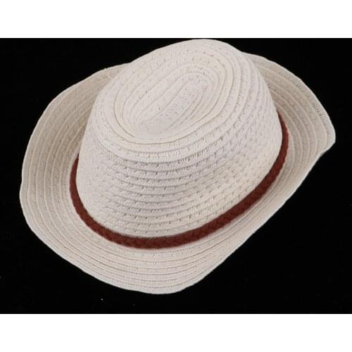 Lovely Doll Straw Hat Wide Brim Craft for 25cm Mellchan Reborn Doll Clothes Accessories