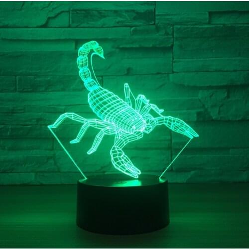 Scorpion 3D Led 7 Color Night Lights Touch Swtich Remote Control usb Table Lamp Bluetooth Speaker Kid Baby Sleep Lamps