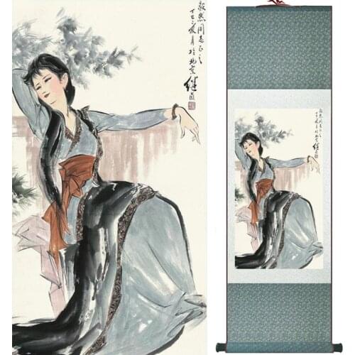 Traditional Chinese art painting Silk scroll painting Chinese wash painting Chinese wash painting 051205