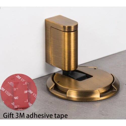 Windproof Mechanical Doorstop Hidden Hole Installation Zinc Alloy Ground Ssuction Tthe Heavy Duty Adjustable Door Stop Hardware