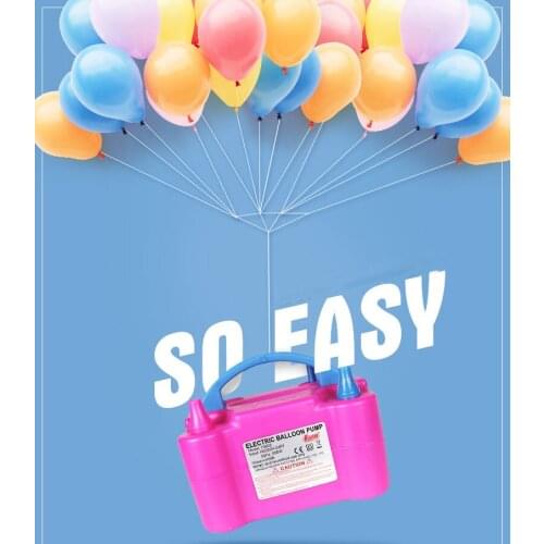 110V or 220V Balloon Air Pump Electric High Power Two Nozzle Air Blower Balloon Inflator Pump Fast Portable Inflatable Tool