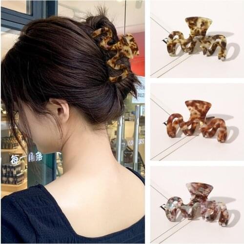 High Quality Acetate Claw Clip for Women Tough Hair Claw Large Size Hair Clip Crab Hair Styling Barrettes for Hair Accessories