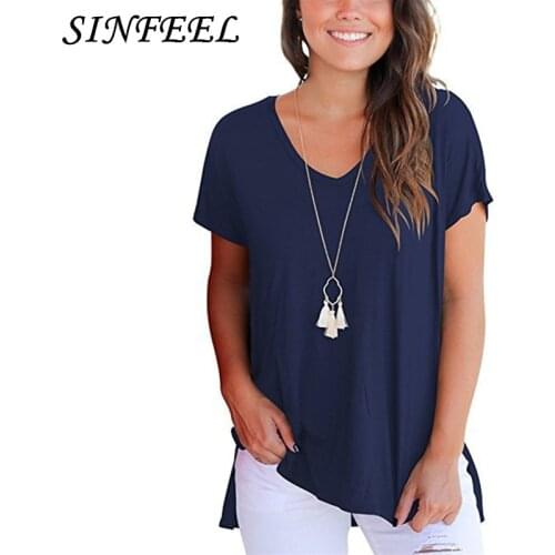 2019 New Harajuku Solid Women T-shirts Casual Tee Tops Summer Short Sleeve Female Oversized T shirt femme Clothing Plus Size