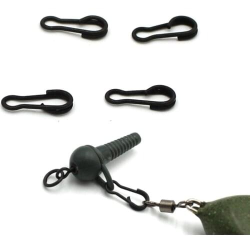 30Pcs Carp Fishing Accessories Quick Change Clip Fishing Line Swivel Connectors Clip Carp Rigs Hooks Link Swivel Carp End Tackle