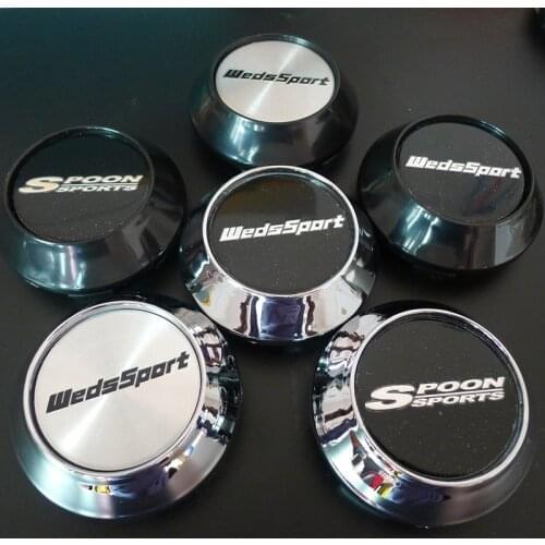 4pcs 68mm WedsSport Wheel Center Caps Hub Spoon Sports Emblem Badge Rims Dust Proof Cover Car Styling