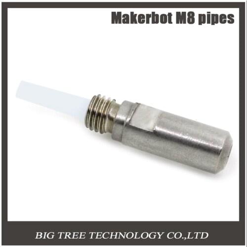 1pcs MK10 M7 threat 3D printer accessories 2-generation PTFE stainless steel feed pipes M8 throat