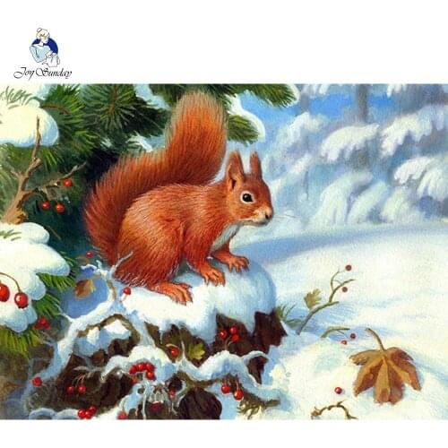 Diamond Painting Square Animal Squirrel Diamond Embroidery Cross-stitch Rhinestones Home Handcraft Decoration