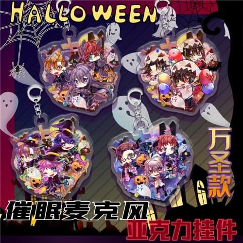 Anime Division Rap Battle Halloween Series Keychain Hypnosis Microphone Amemura Ramuda Yamada Ichiro Acrylic Keyrin Pendant