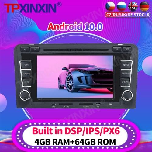 128G Android 10 For AUDI A3 2003 2004 - 2013 Car Radio Multimedia Video Recorder Player Navigation GPS Accessories Auto 2din DVD