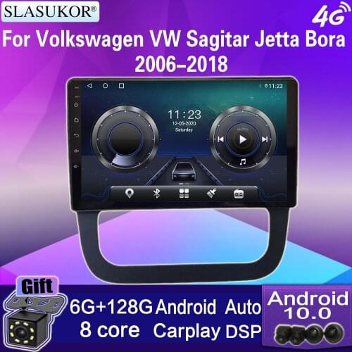 10“ For Volkswagen VW Sagitar Jetta Bora 2006-2018 Auto Multimedia Video Player Carplay Car Radio Stereo Receiver Navigator BT