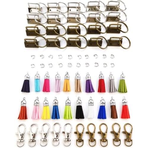 Key Chain Tools Bulk Set Keychain Tassles Set Silver Bronze 2 Colors Creative Key Chain Pendant Key Chain Lobster Clasps