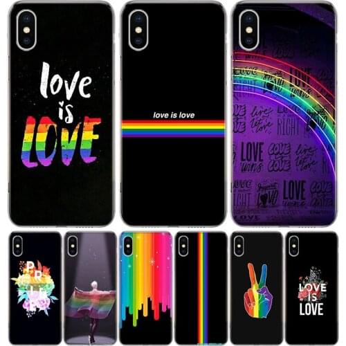Love is love Gay Lesbian LGBT Phone Case for Apple iphone 11 12 Mini Pro XR X Xs Max 7 8 6 6s Plus 7G 6G 5G 5S 5 SE + Customize