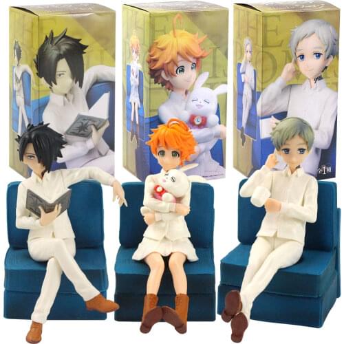 14cm The Promised Neverland Emma Norman Ray PVC Action Figure Model Toys Anime The Promised Neverland Figural Doll gifts