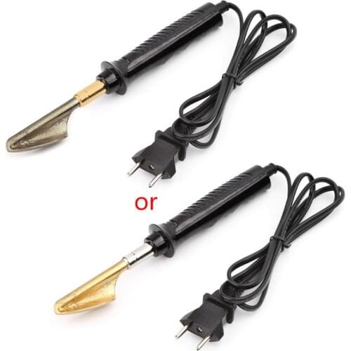 1PC Electric Soldering Iron With Plastic Handle Flat Tip For Car Bumper Repair Hand Welding Tools EU Plug