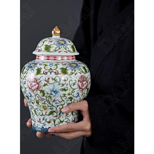 European Ceramic Storage Jar Creativity Painted Coffee Table Tea Caddy Kitchen Seal Cereal Dispenser Home Decoration Modern