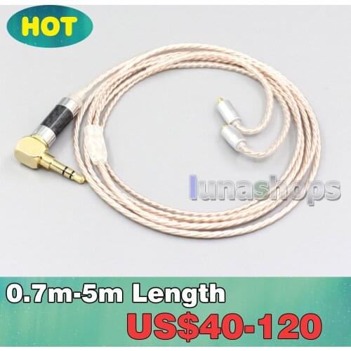 Hi-Res Brown XLR 3.5mm 2.5mm 4.4mm Earphone Cable For Dunu T5 Titan 3 T3 (Increase Length MMCX) LN006885