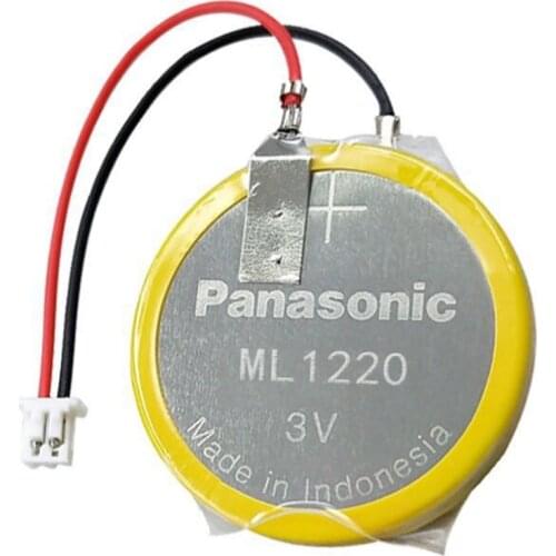 10pcs/lot Panasonic ML1220 3V Button Coin Battery Lithium Batteries Cell with Plug for laptop motherboard ML 1220