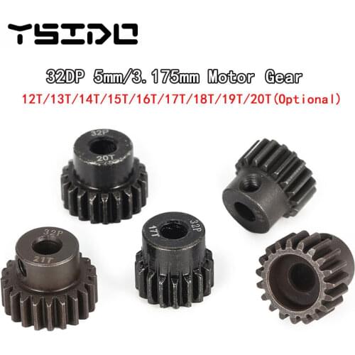 2Pcs 32DP 3.175mm/5.0mm 12T 13T 14T 15T 16T 17T 18T 19T 20T Pinion Motor Gear Set for Traxxas Redcat HSP Tamiya 1/10 1/12 RC Car