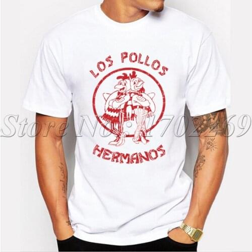LOS POLLOS HERMANOS Retro printed Men t-shirt Chicken Brother short sleeve casual tops Breaking Bad hipster funny tee