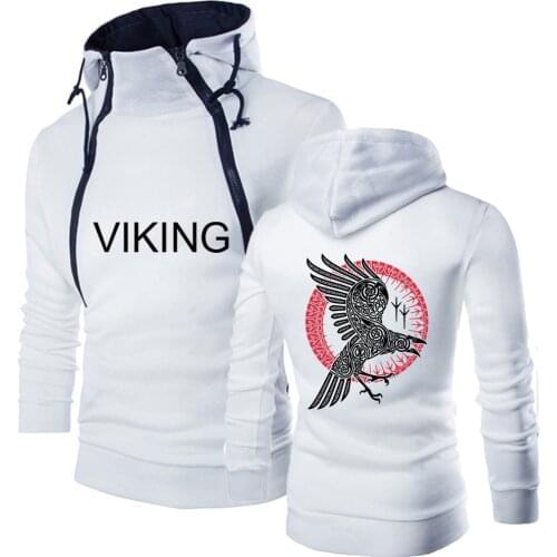 2021 Men Viking Legend Ragnars Raven Style Leisure Pullover Hoodies Classic Tracksuit Slim Customize Tops Hooded Sweatshirts