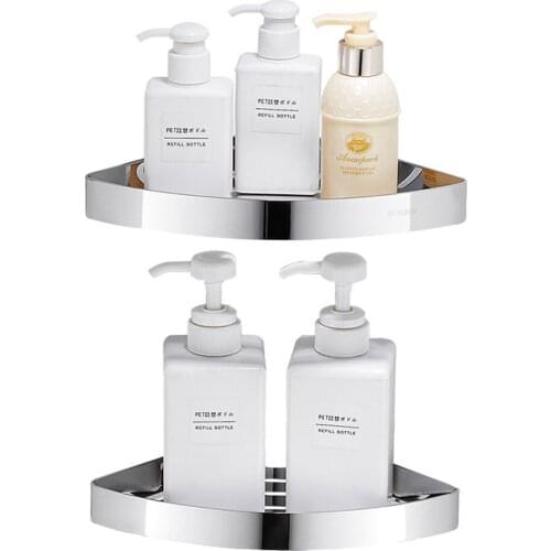 Wall Bathroom Shelf Shower Caddy Shampoo Net Basket SUS304 Floating Shelves One Two Layer Storage repisa etagere salle de bain