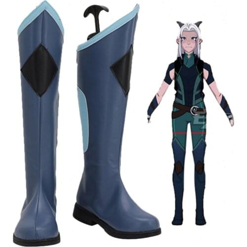 The Dragon Prince Rayla Cosplay Shoes Boots Halloween Carnival Party Costume Accessories