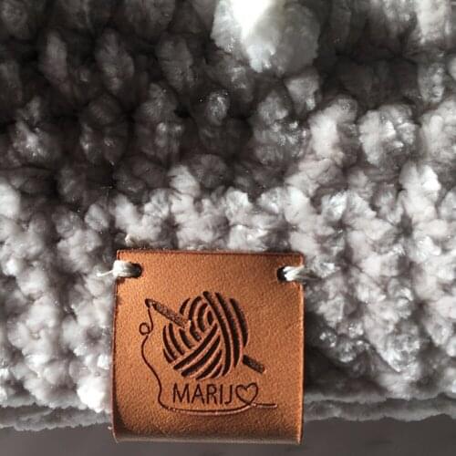 Personalize Labels for Handmade Products,Branding Logo Labels, leather tags for crochet,Knitting Labels